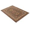 Kazak Rug Handmade Gray Medallion 3x5 ft