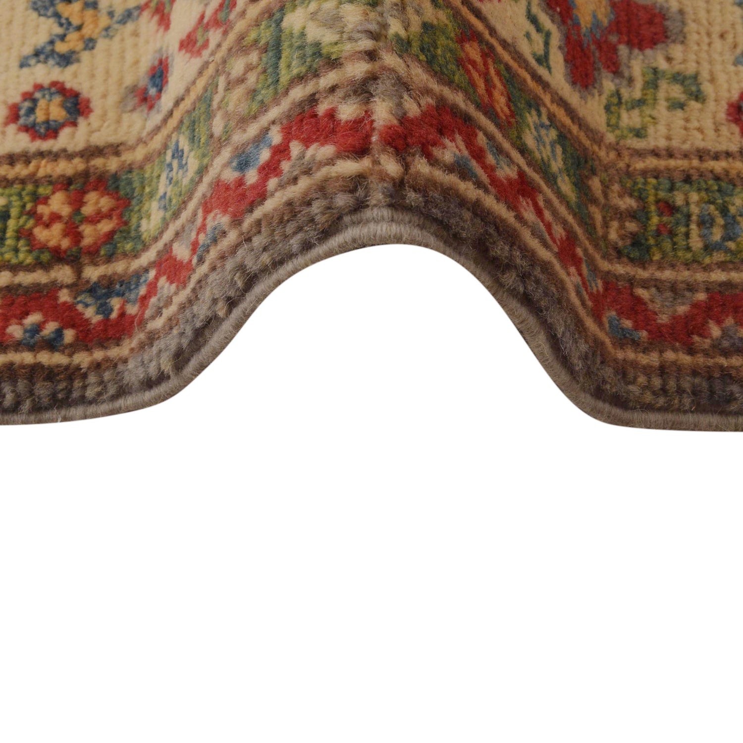 Kazak Rug Handmade Gray Medallion 3x5 ft