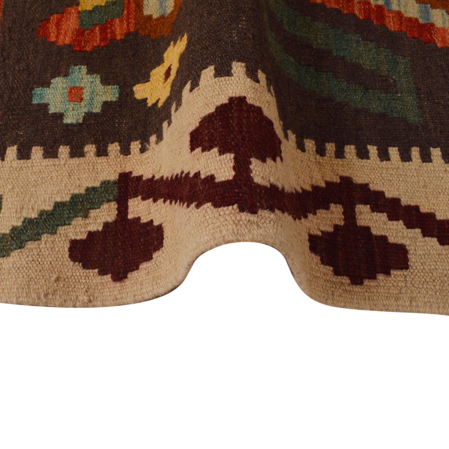 Handmade Multi Kilim Geometric 10' Runner