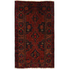 Baluchi Rug Handmade Red Geometric 2x4 ft