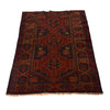 Baluchi Rug Handmade Red Geometric 2x4 ft