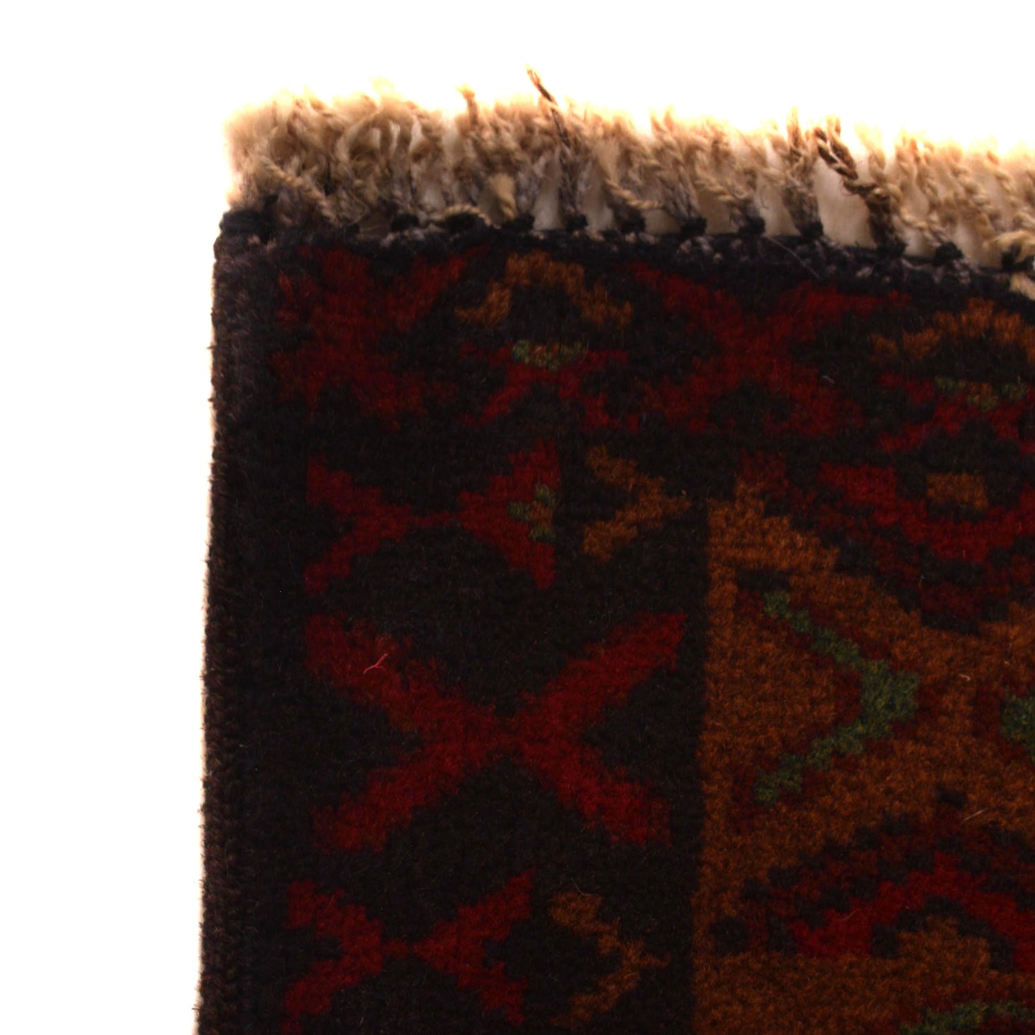 Baluchi Rug Handmade Red Geometric 2x4 ft