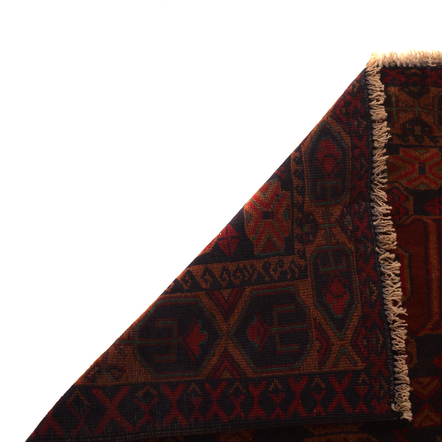 Baluchi Rug Handmade Red Geometric 2x4 ft