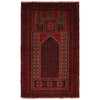 Baluchi Rug Handmade Red Prayer Design 2x4 ft