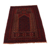 Baluchi Rug Handmade Red Prayer Design 2x4 ft
