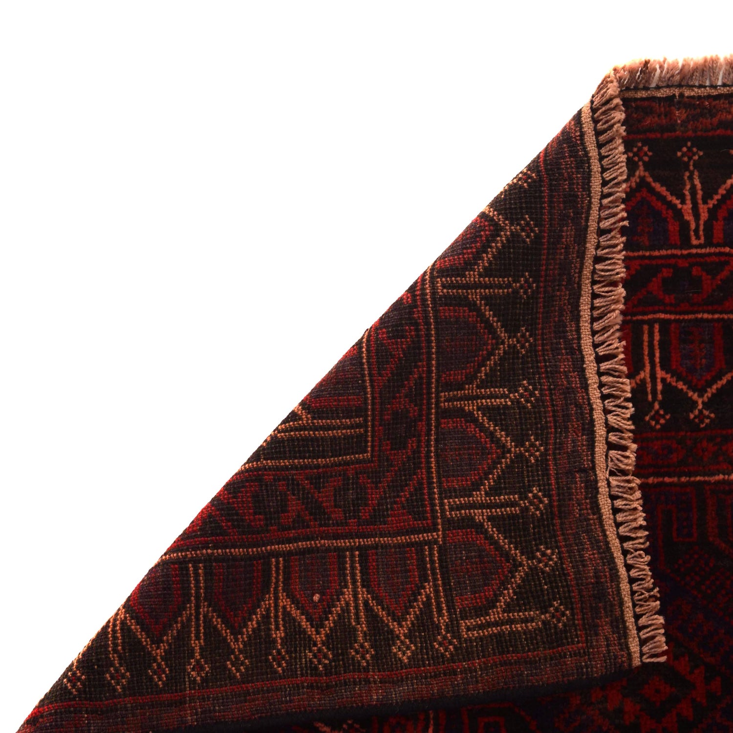 Baluchi Rug Handmade Red Prayer Design 3x5 ft