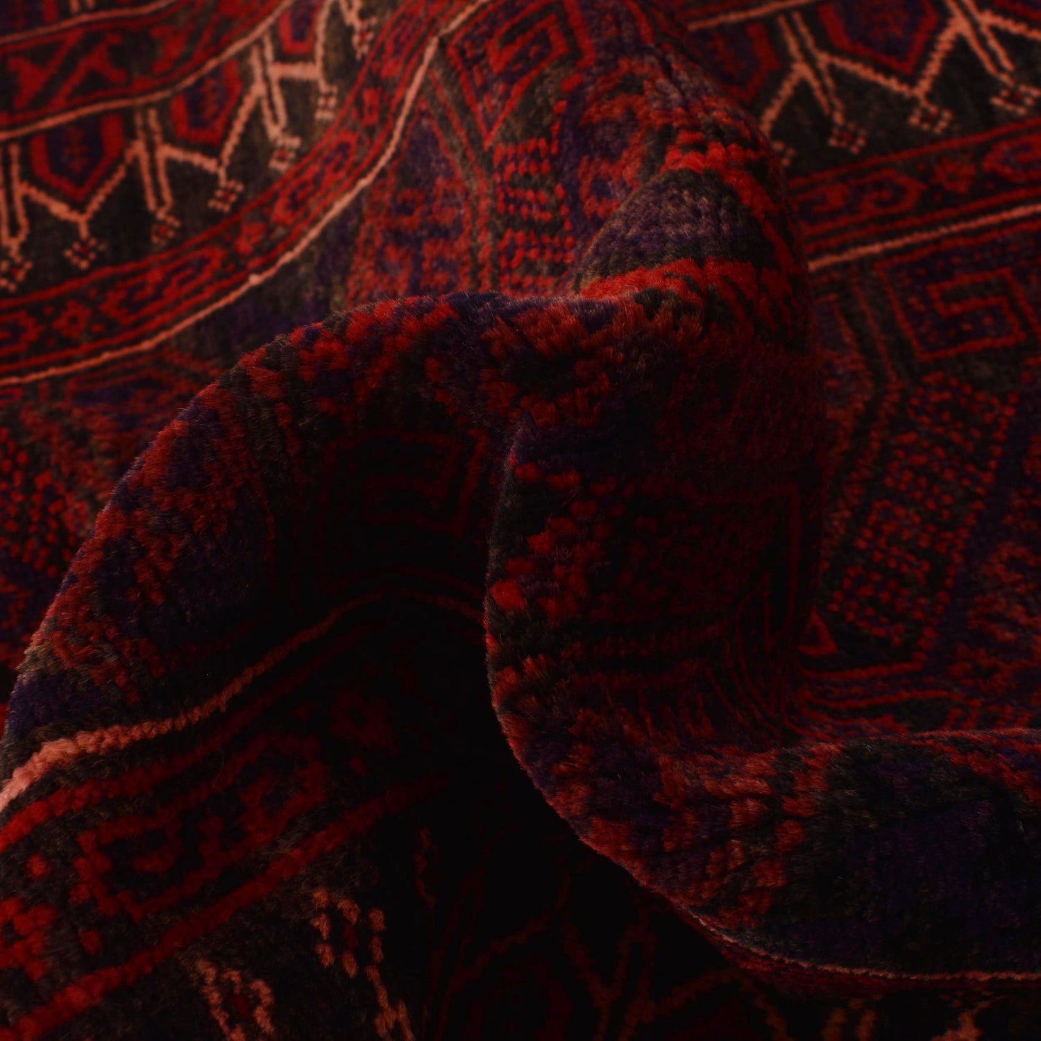 Baluchi Rug Handmade Red Prayer Design 3x5 ft