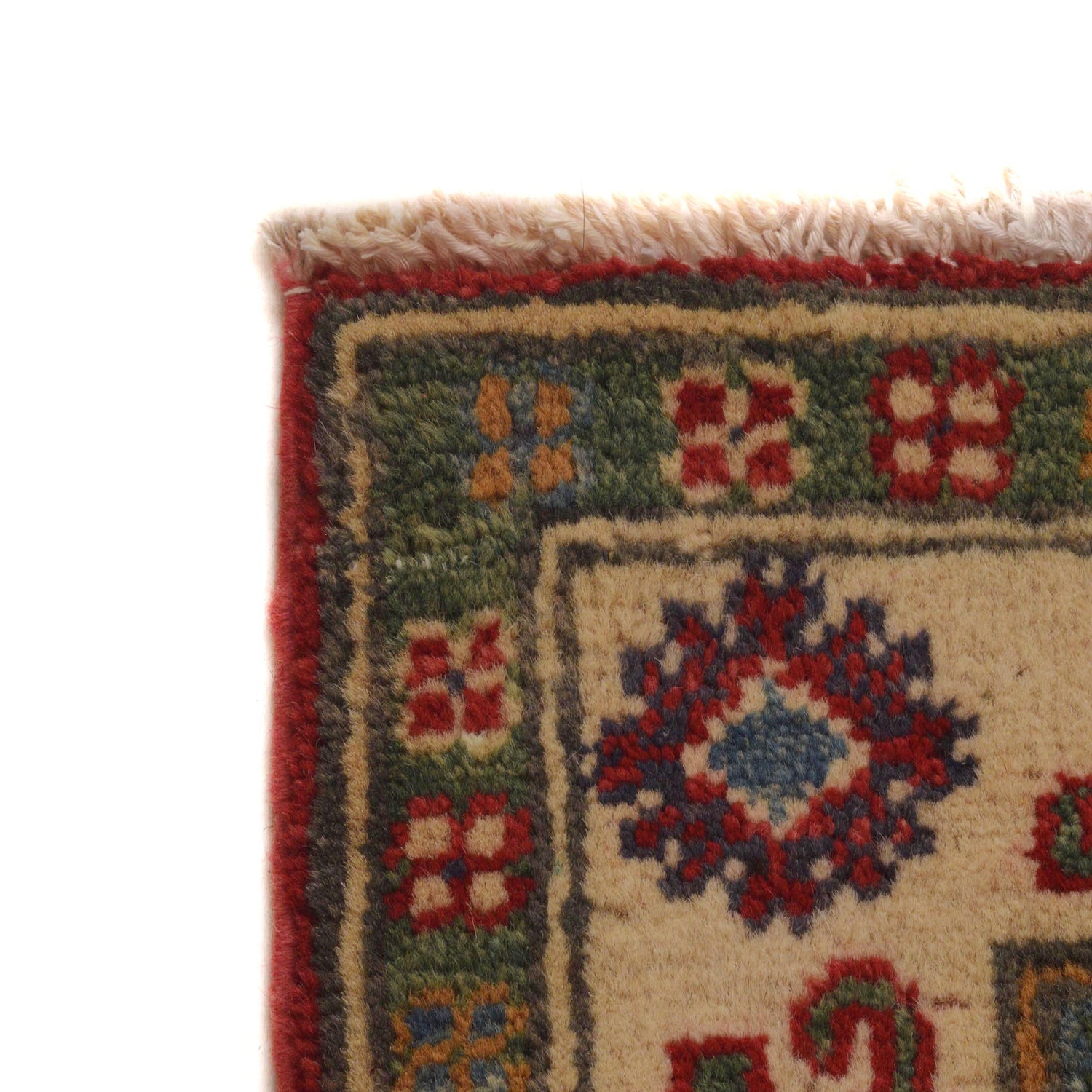 Kazak Rug Handmade Red Medallion 2x4 ft