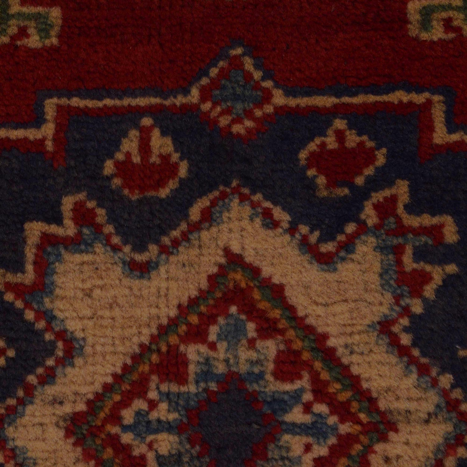 Kazak Rug Handmade Red Medallion 2x4 ft