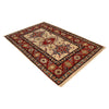 Kazak Rug Handmade Beige Medallion 2x4 ft