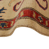 Kazak Rug Handmade Beige Medallion 2x4 ft