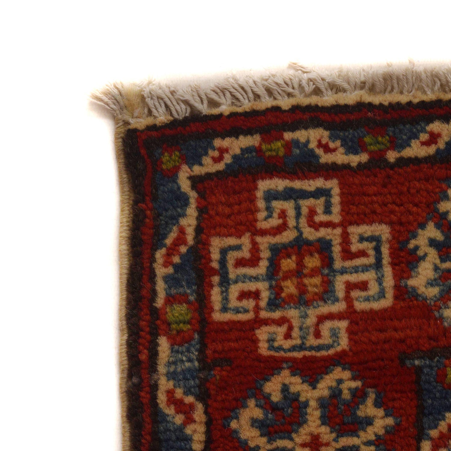 Kazak Rug Handmade Beige Medallion 2x4 ft