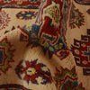 Kazak Rug Handmade Beige Medallion 2x4 ft