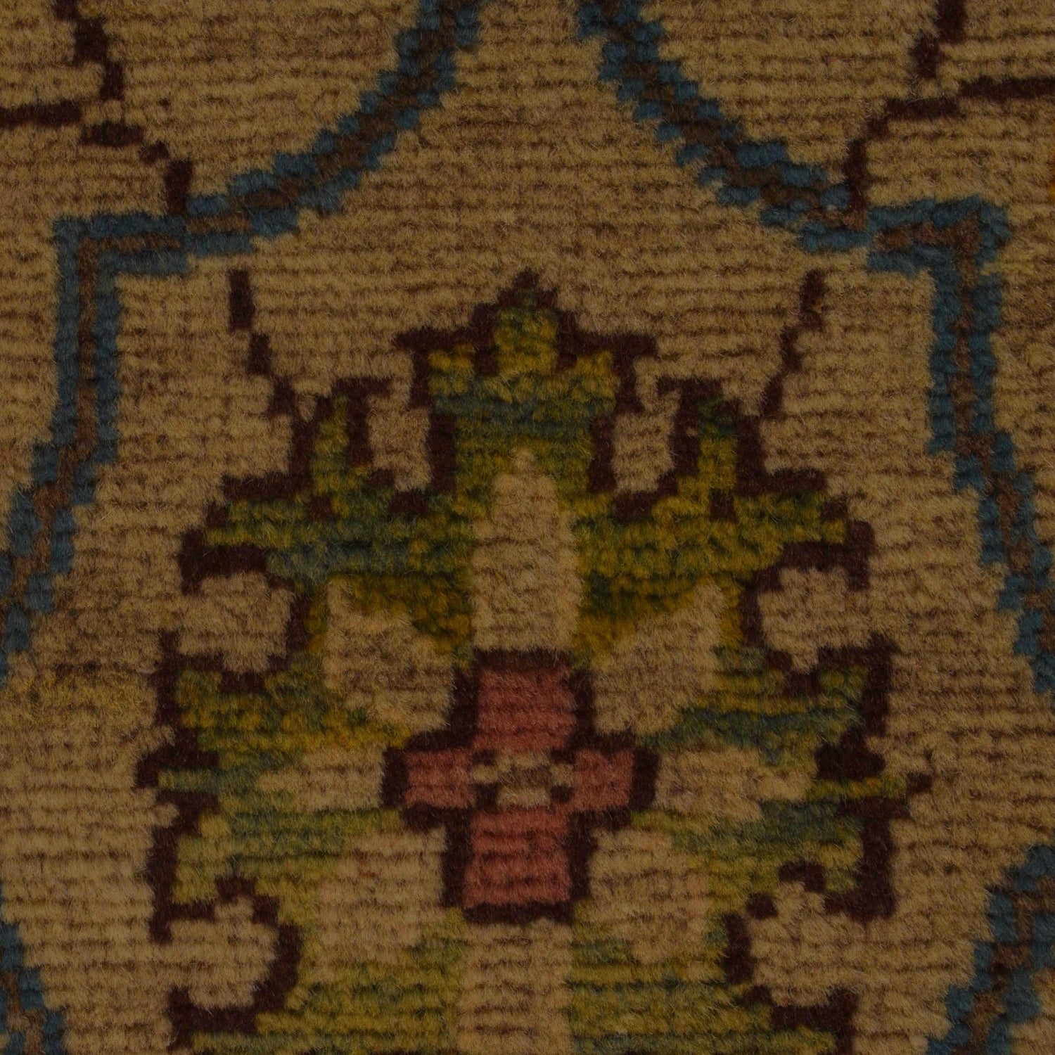 Kazak Rug Handmade Beige Medallion 2x4 ft