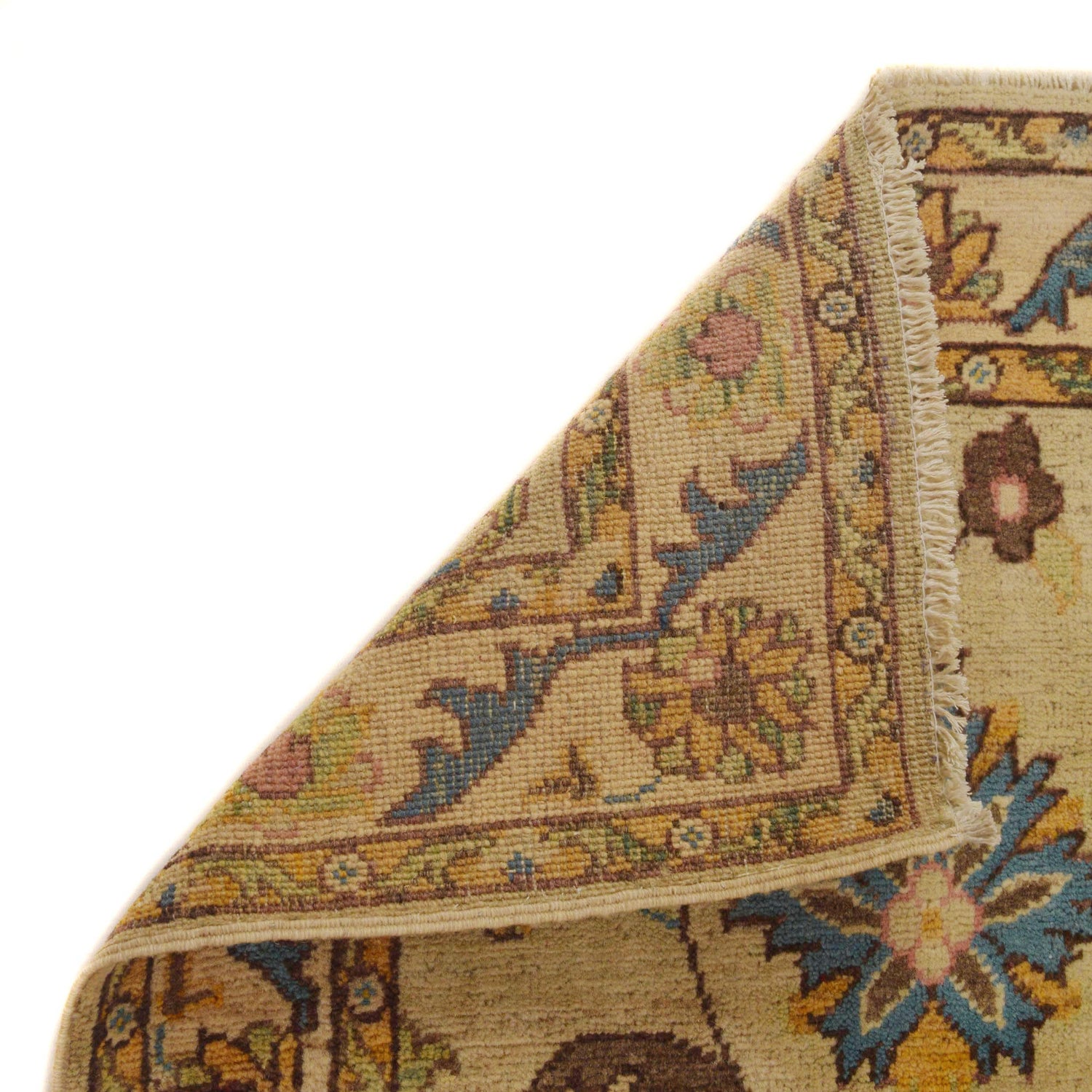 Kazak Rug Handmade Beige Medallion 2x4 ft