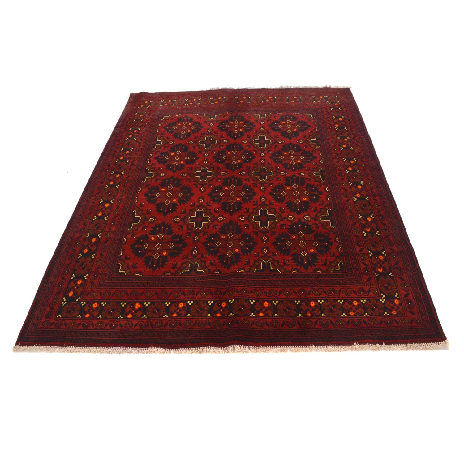 Khal Mohammadi Rug Handmade Red 4x7 ft