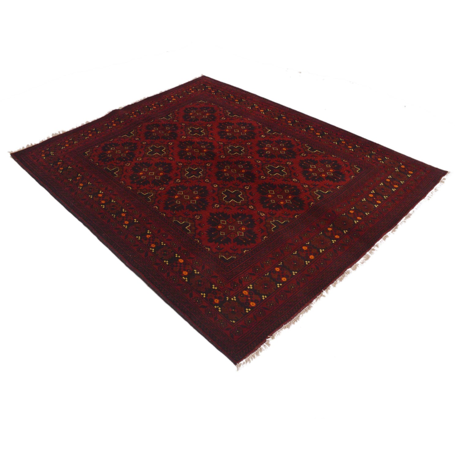 Khal Mohammadi Rug Handmade Red 4x7 ft