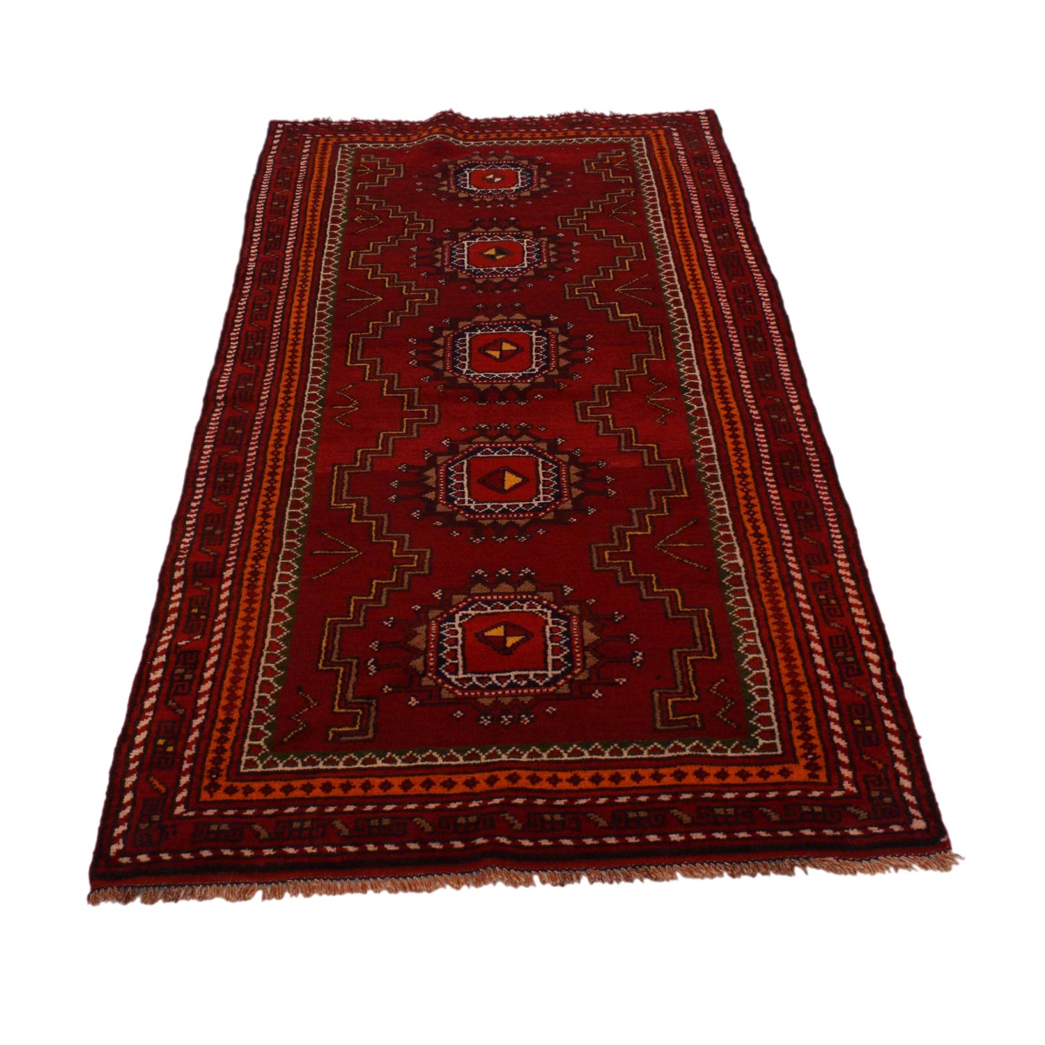 Baluchi Runner Rug Handmade Red 6' Runner