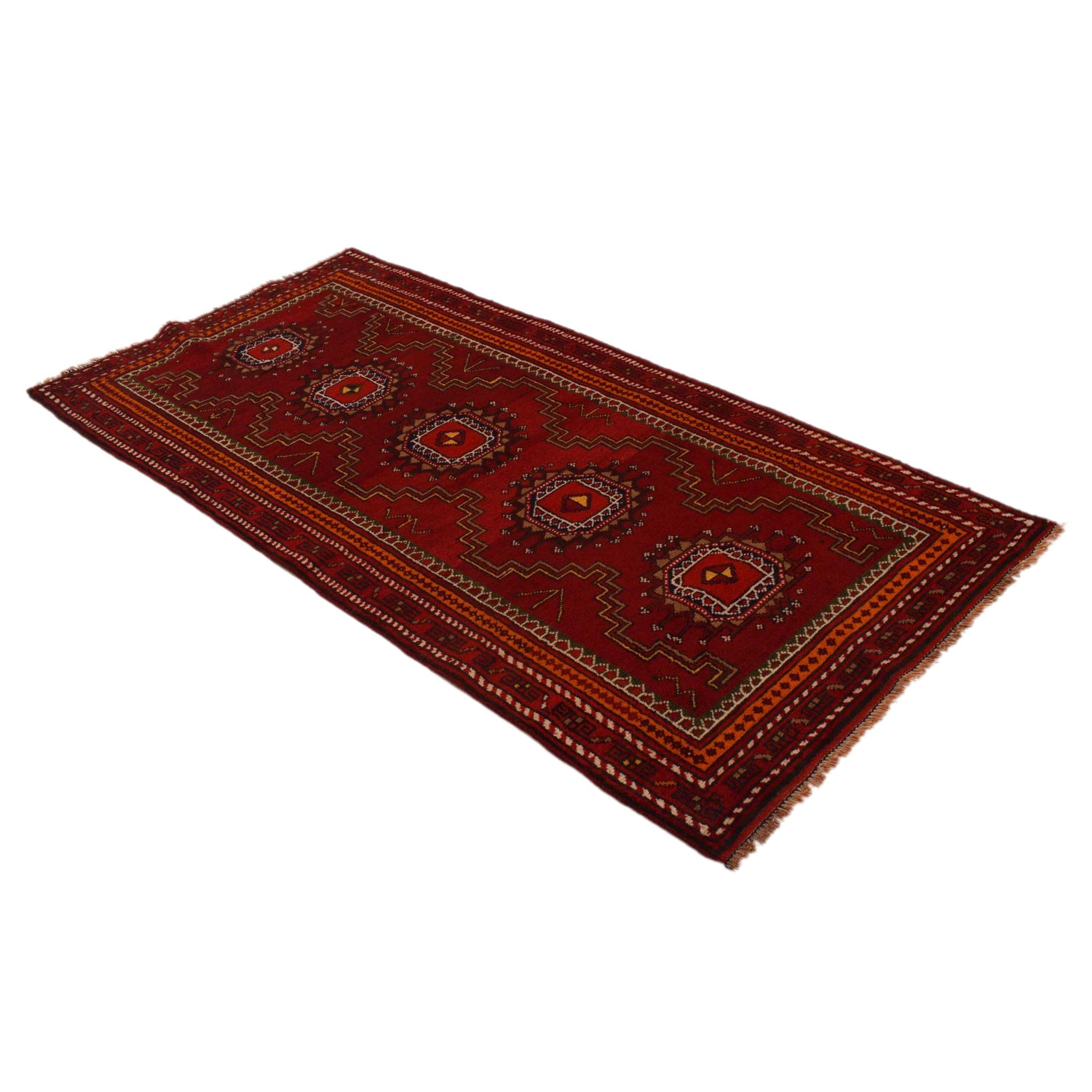 Baluchi Runner Rug Handmade Red 6' Runner