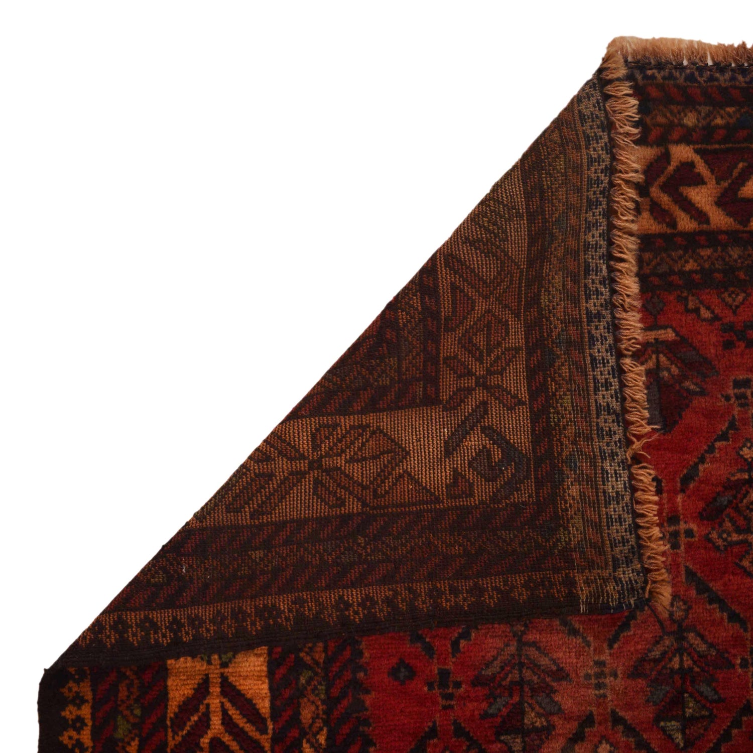 Baluchi Rug Handmade Red Prayer Design 2x4 ft