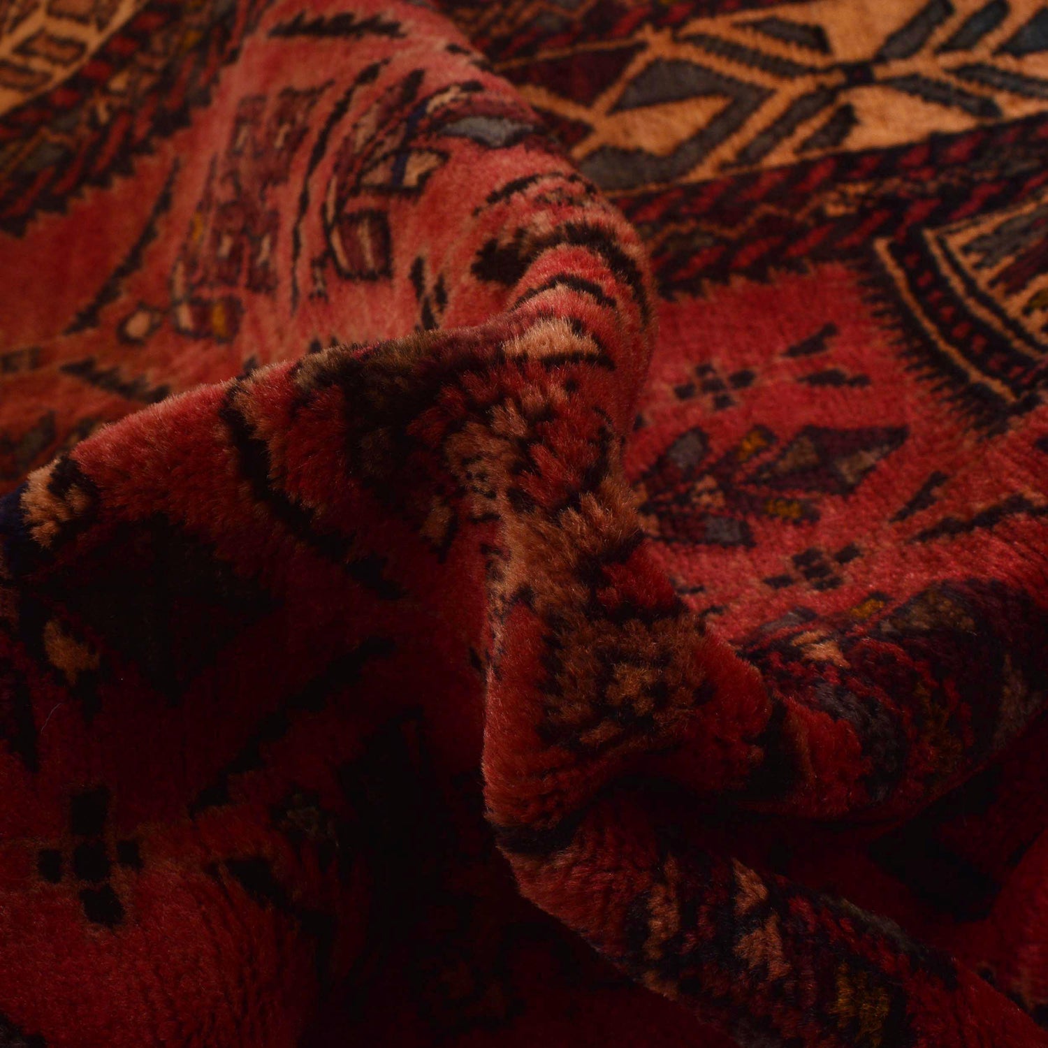 Baluchi Rug Handmade Red Prayer Design 2x4 ft