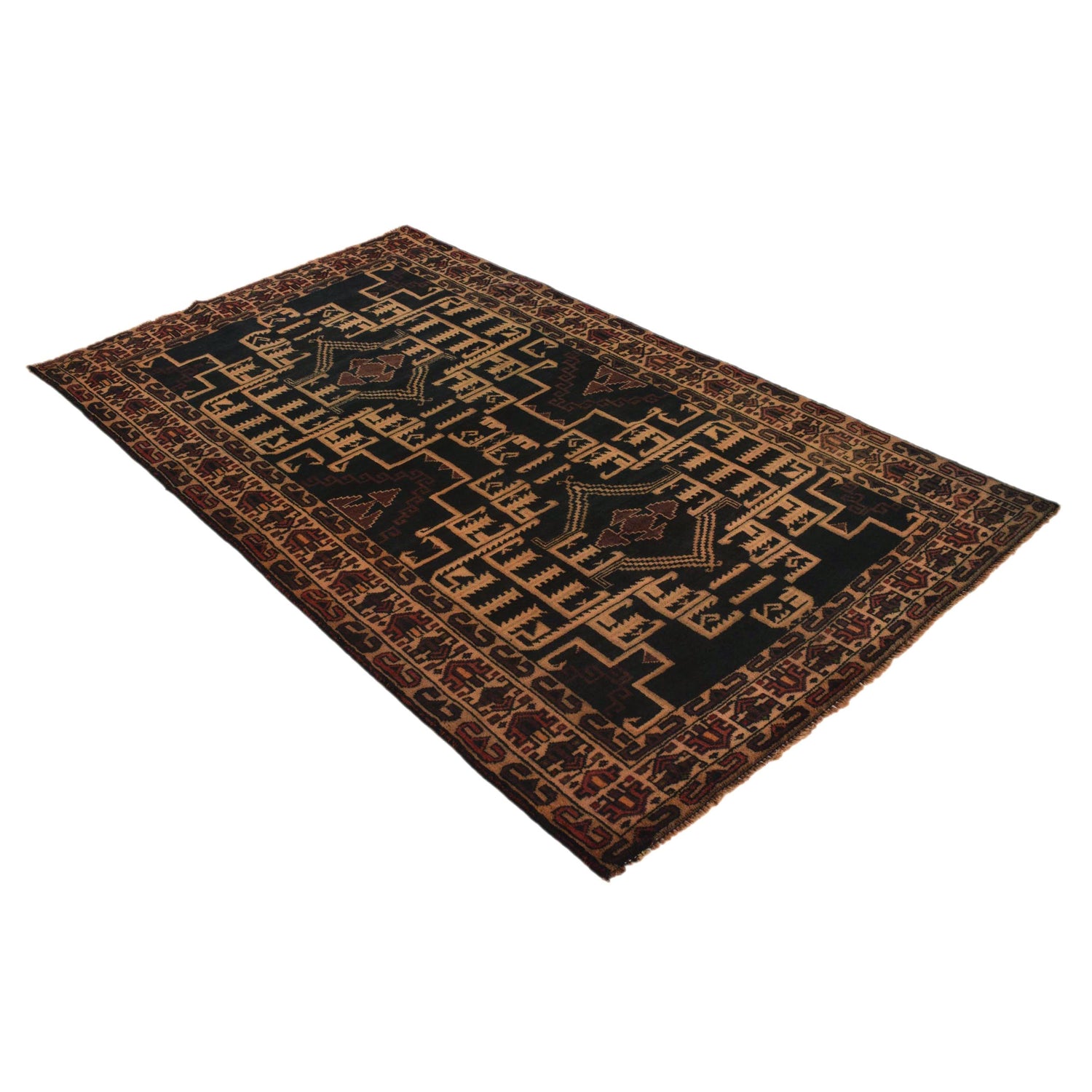 Baluchi Rug Handmade Multi Floral 4x6 ft