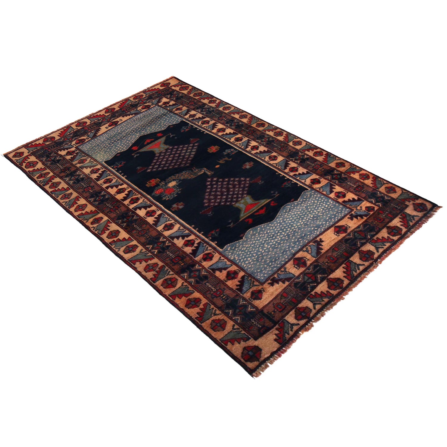 Pictorial Rug Handmade Multi Design