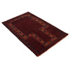 Baluchi Rug Handmade Red Prayer Design 3x5 ft