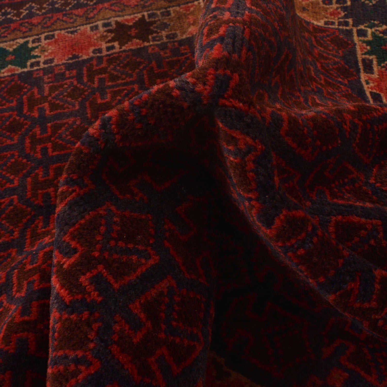 Baluchi Rug Handmade Red Prayer Design 3x5 ft