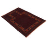 Baluchi Rug Handmade Red Prayer Design 3x5 ft