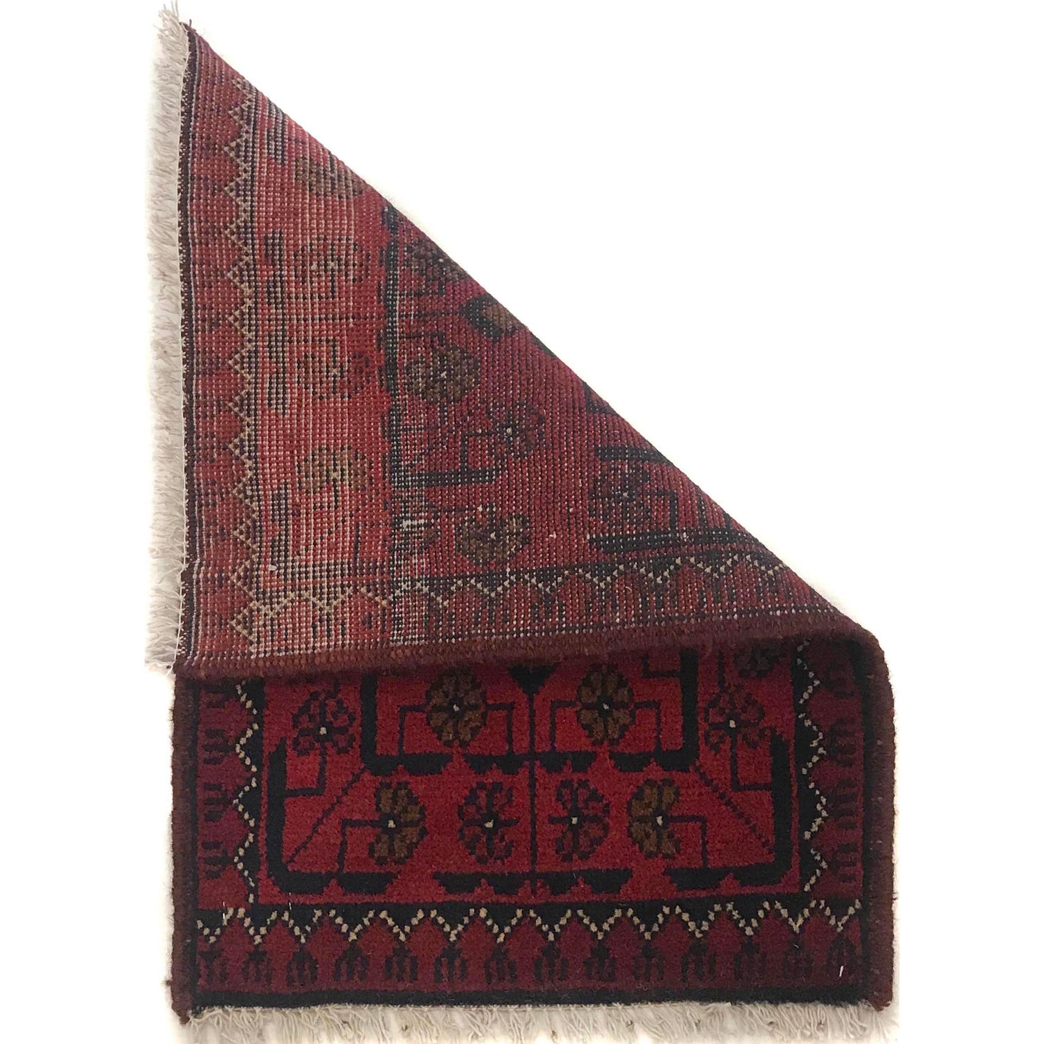 Handmade Wool Doormat Red Floral