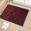 Handmade Wool Doormat Red Floral