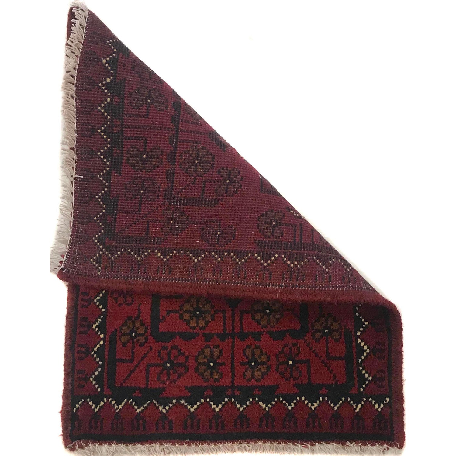 Handmade Wool Doormat Red Floral