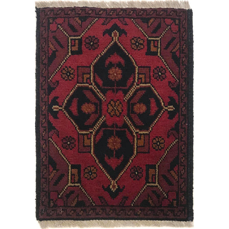 Handmade Wool Doormat Red Floral