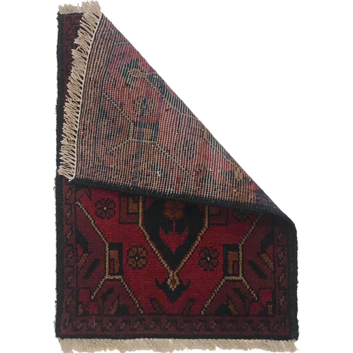 Handmade Wool Doormat Red Floral