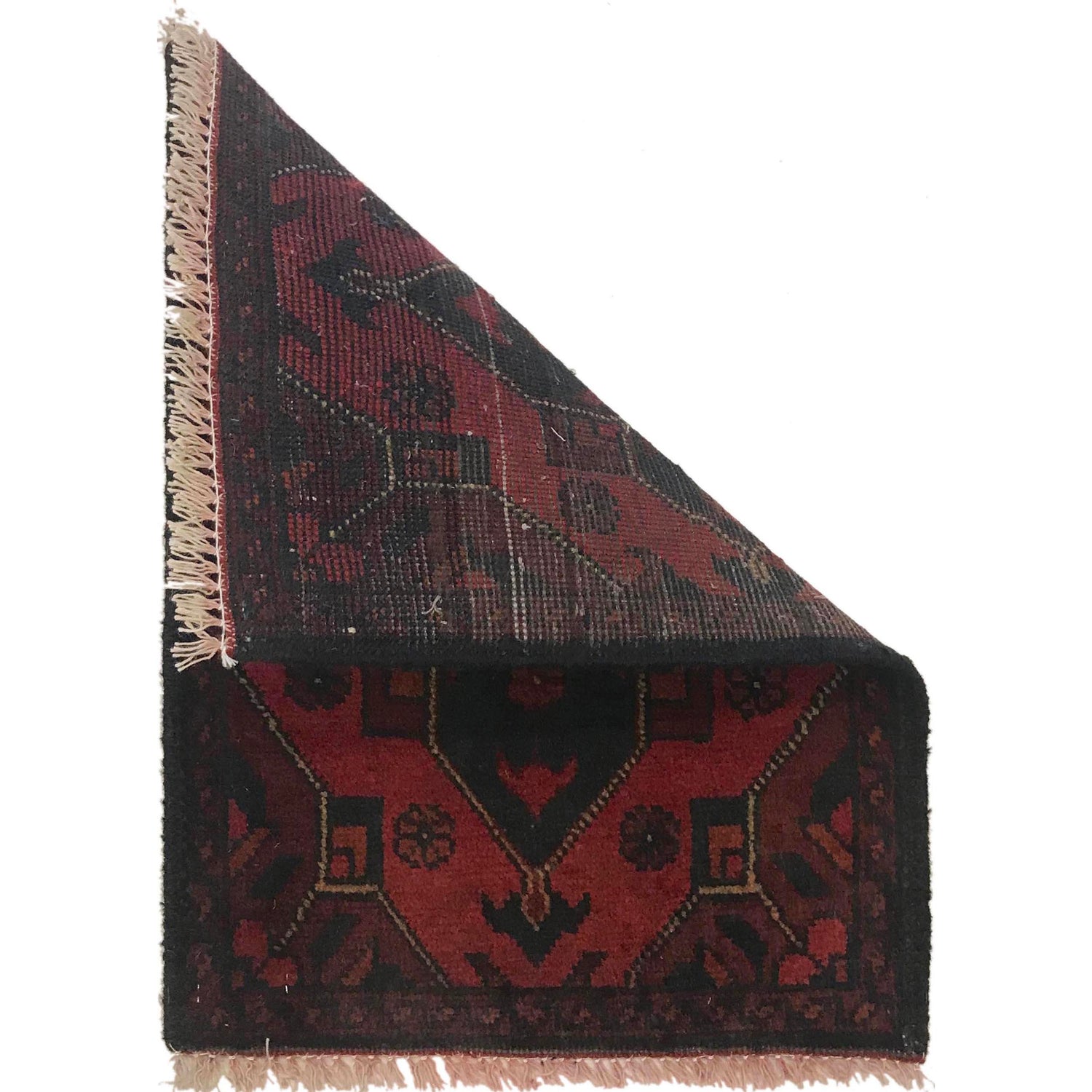 Handmade Wool Doormat Red Floral