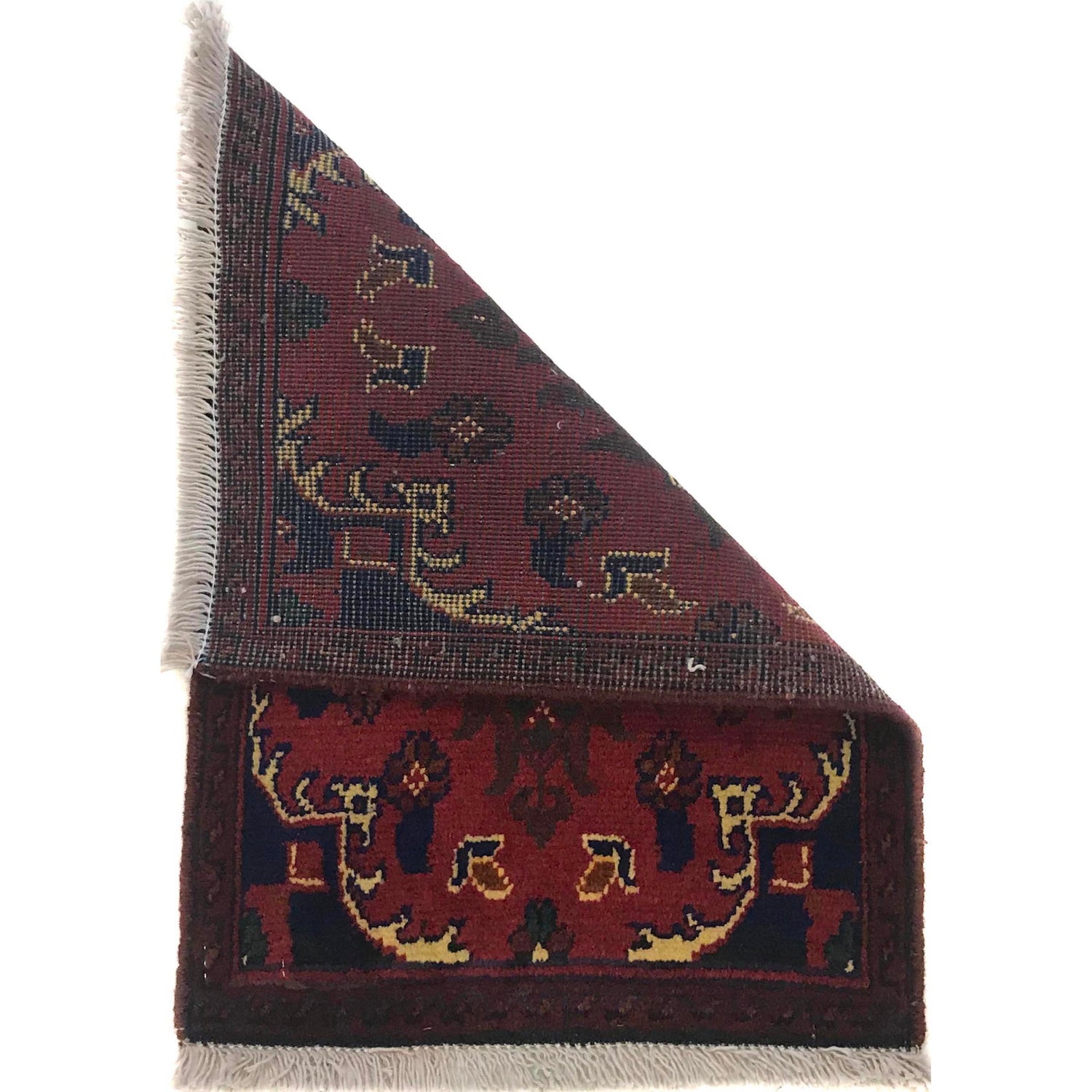 Handmade Wool Doormat Red Floral