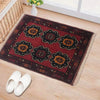 Handmade Wool Doormat Red Floral