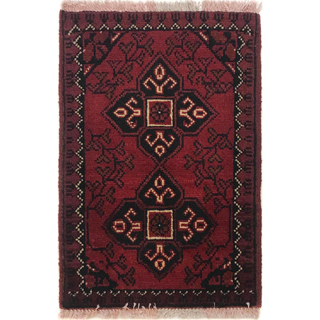 Handmade Wool Doormat Red Floral