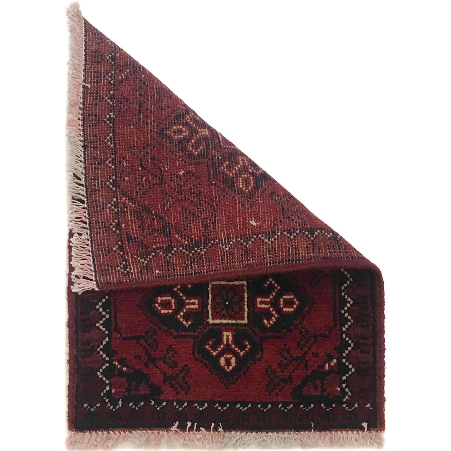 Handmade Wool Doormat Red Floral
