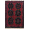 Handmade Wool Doormat Red Geometric