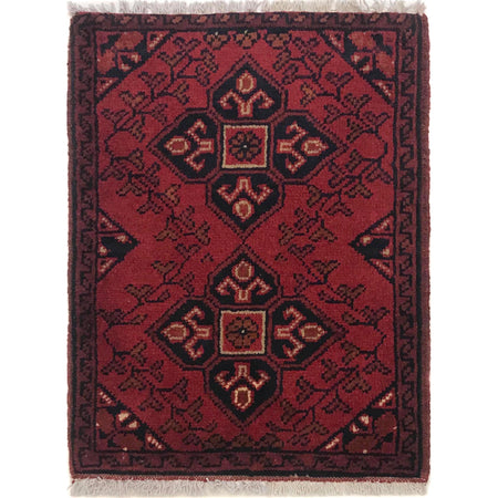 Handmade Wool Doormat Red Floral