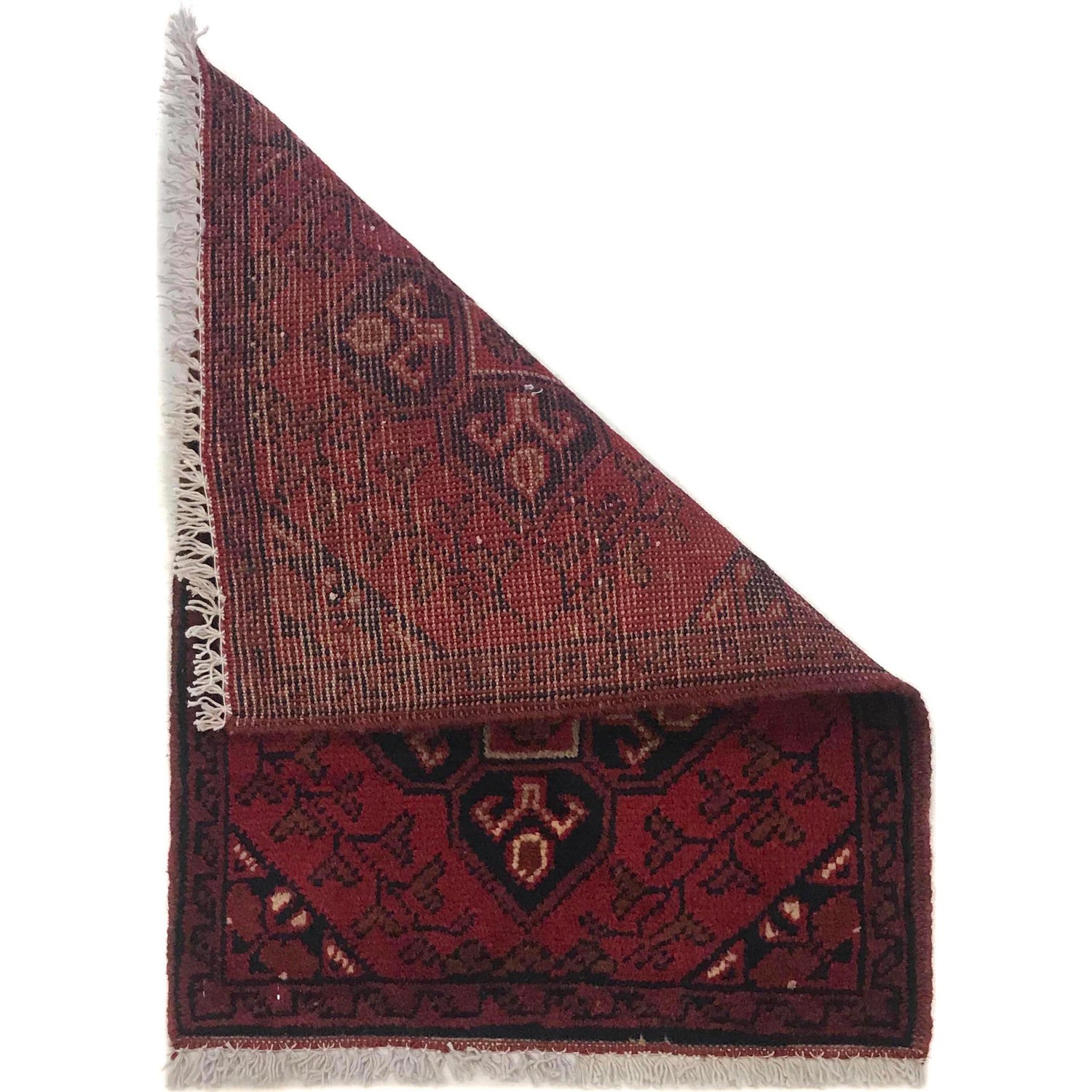 Handmade Wool Doormat Red Floral