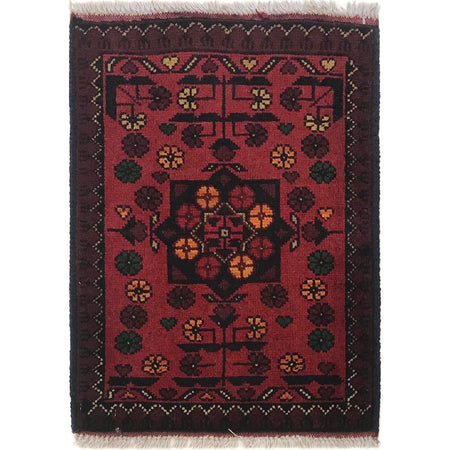 Handmade Wool Doormat Red Floral