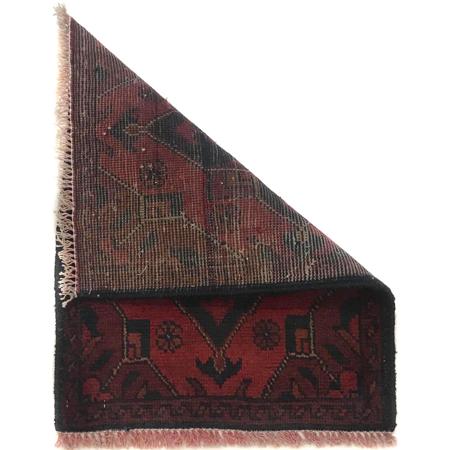 Handmade Wool Doormat Red Floral