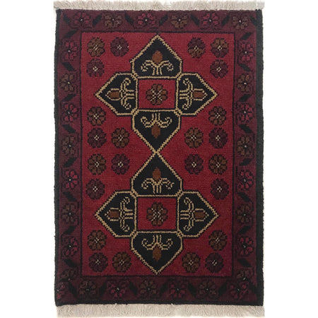 Handmade Wool Doormat Red Floral