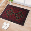 Handmade Wool Doormat Red Floral