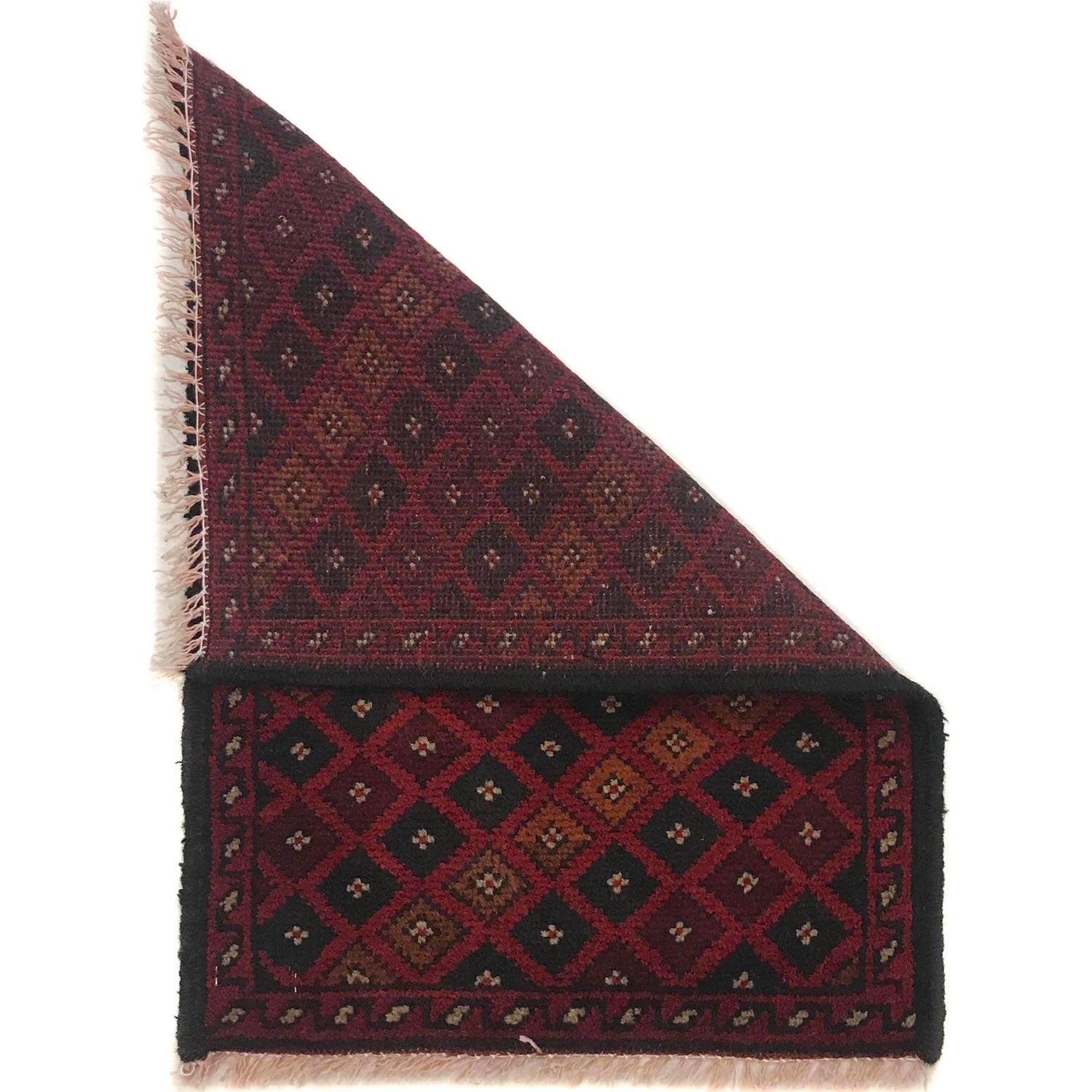 Handmade Wool Doormat Red Floral