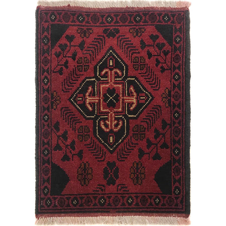 Handmade Wool Doormat Red Floral