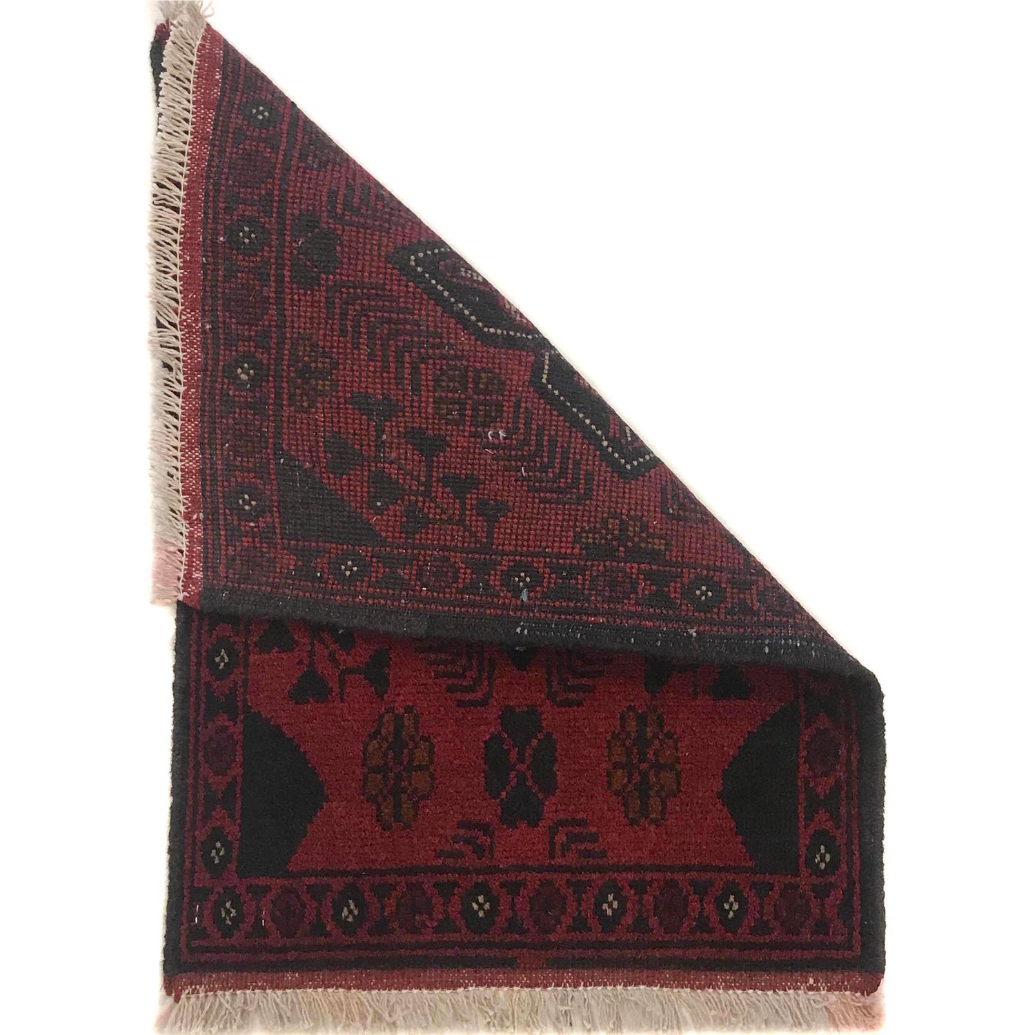Handmade Wool Doormat Red Floral